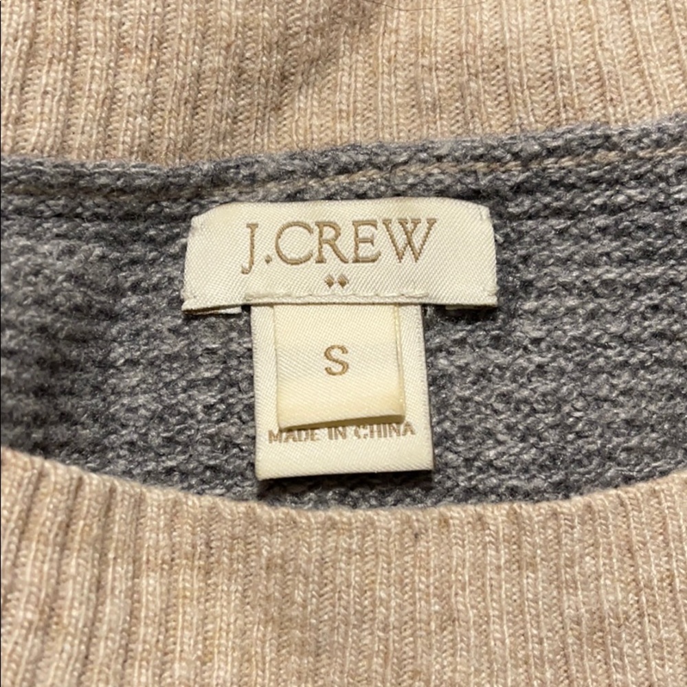 Cream & Gray J. Crew pullover sweater